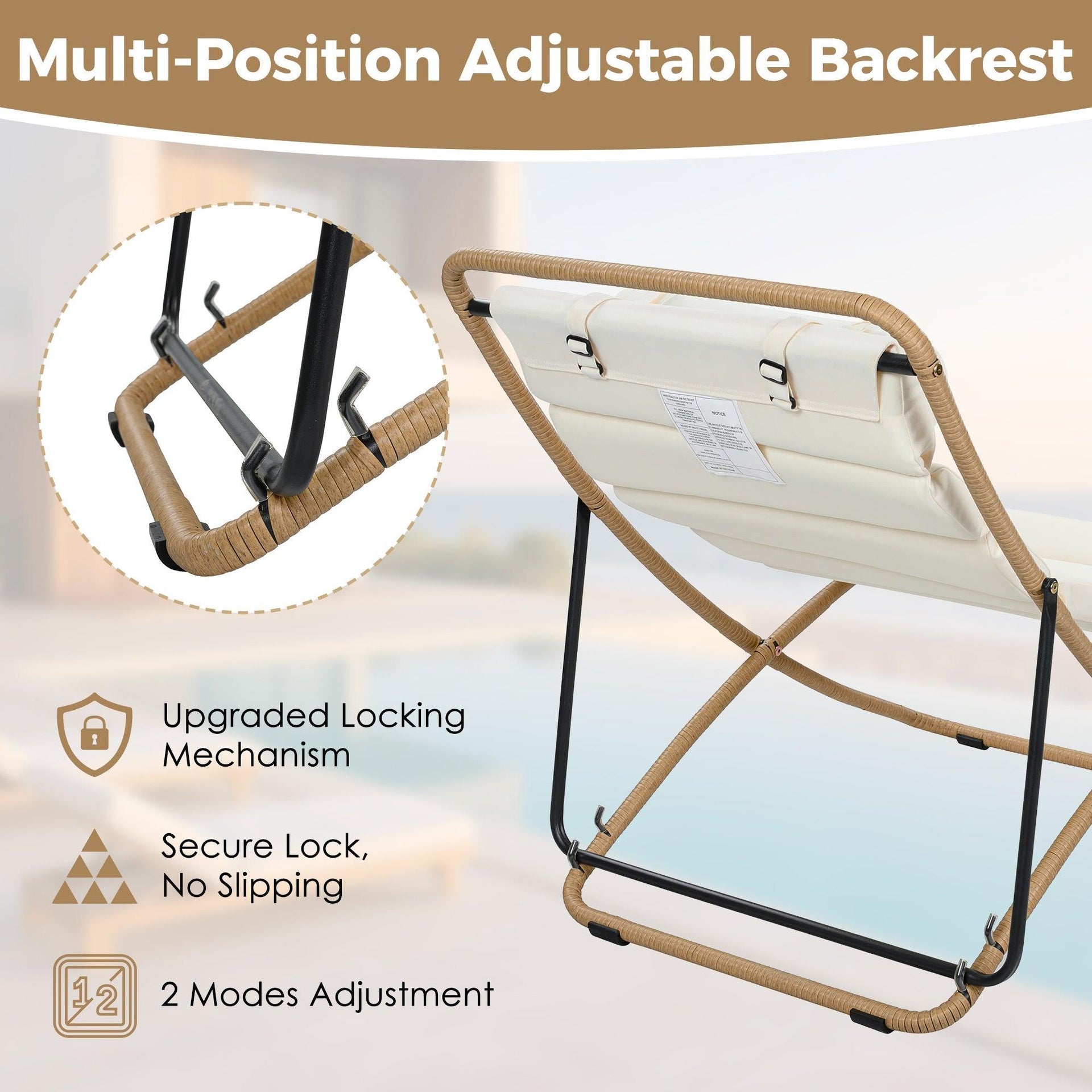 2-Pieces Outdoor Folding Chair