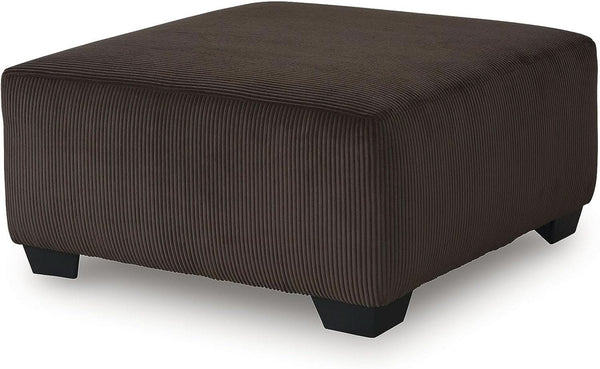 Ottoman Dark Brown Textured Stripe Statement Piece