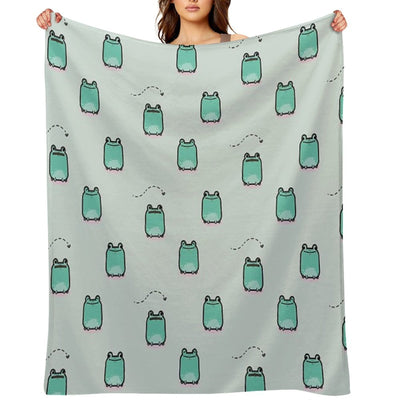 Cute Frogs Multi-functional Throw Blanket