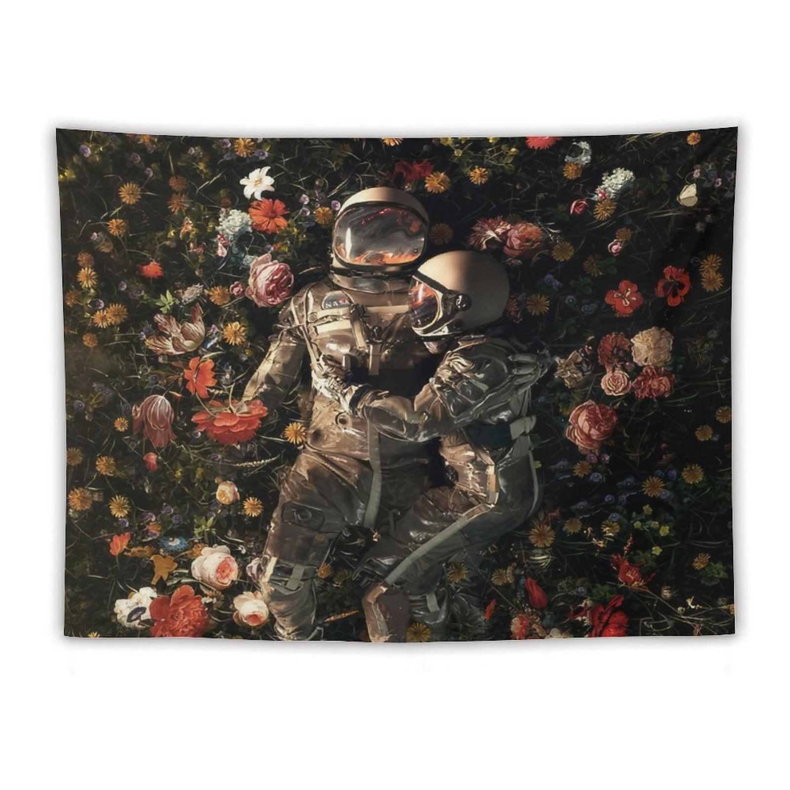 Astronaut Garden Delights II Tapestry