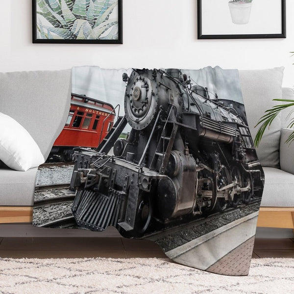 Strasburg Locomotive Anti-pilling Throw Blanket