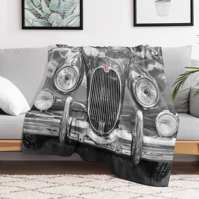 1961 Blue Jaguar XK 150 FHC X101 Gift-ready Throw Blanket