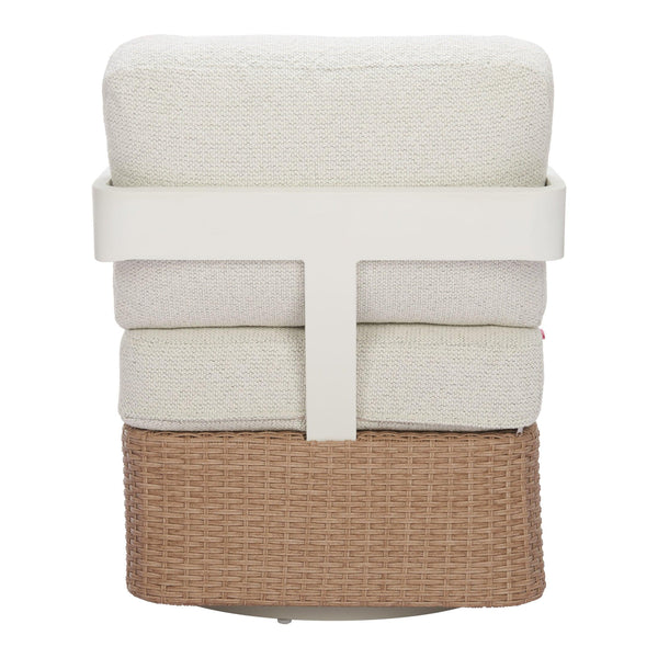 Gelo Swivel Chair White & Brown