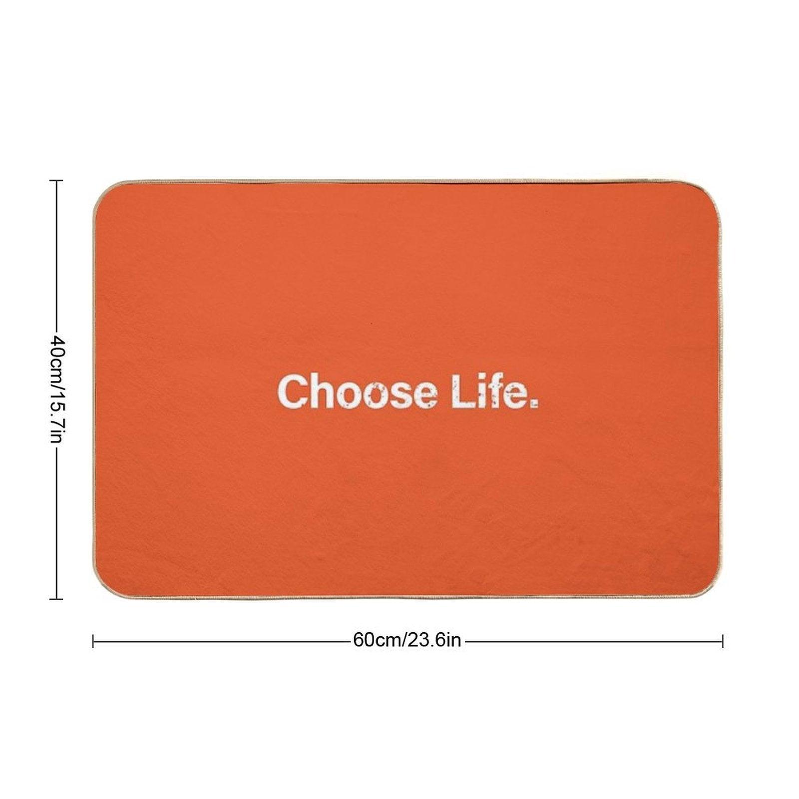 Choose Life. Trainspotting - Square - Orange Bath Mat