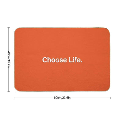 Choose Life. Trainspotting - Square - Orange Bath Mat