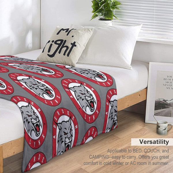 RED Lynx Logo Plush Throw Blanket