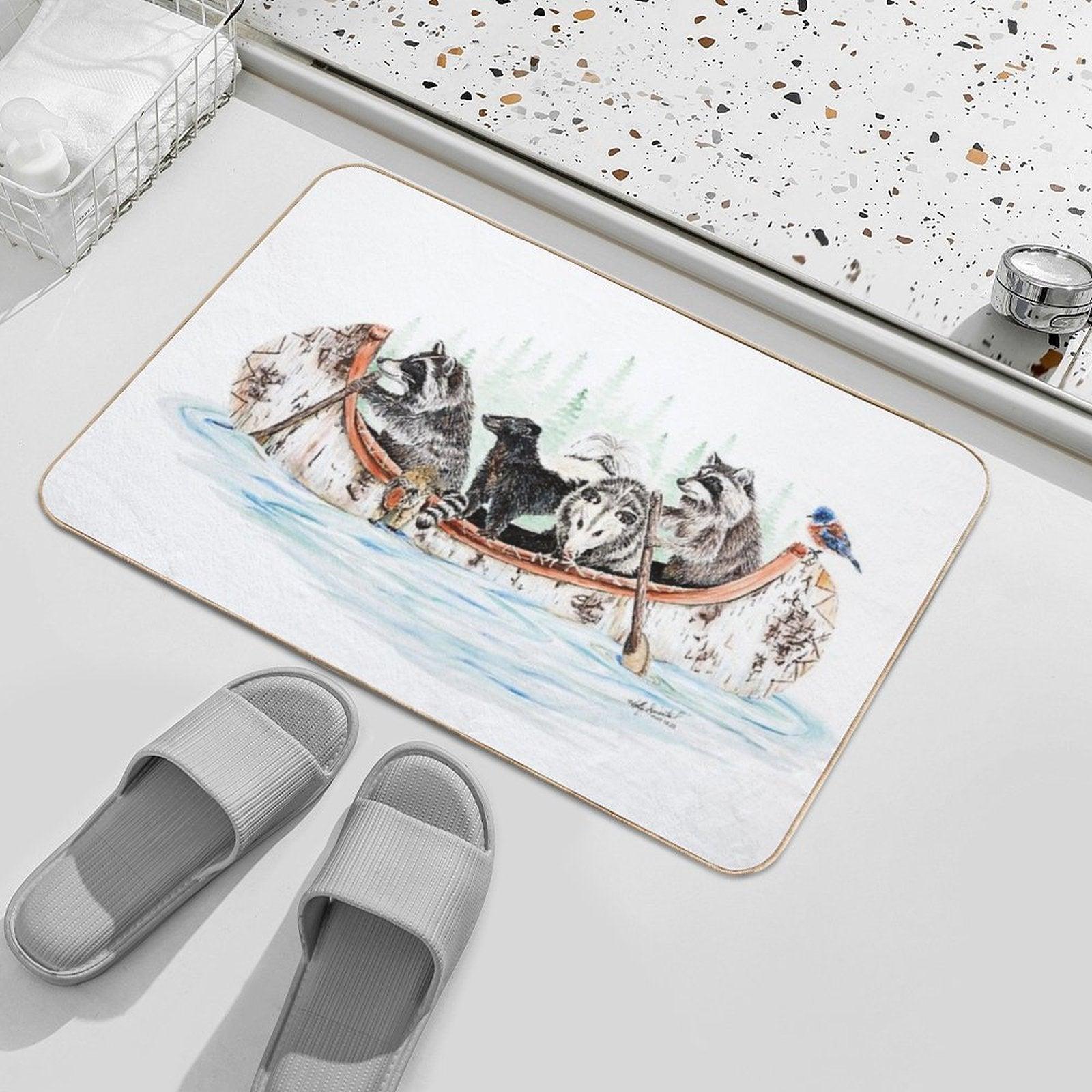 Critter Canoe - Forest Animals Bath Mat