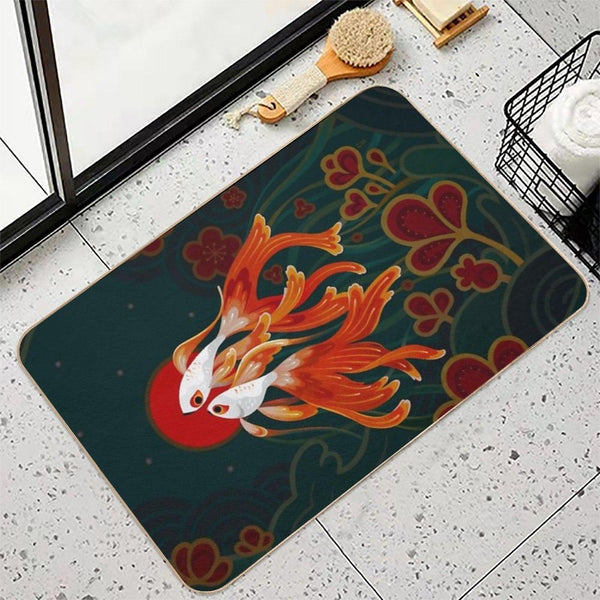 Two Comets Bath Mat