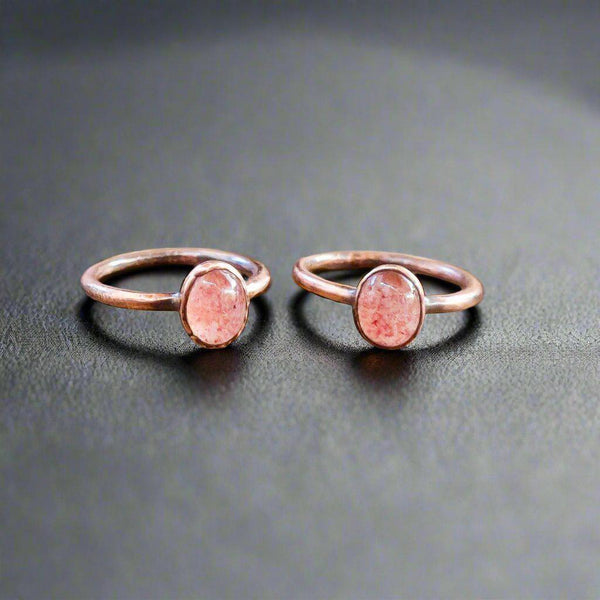 Strawberry Quartz Ring - Heart Healing Within | By Blackbird & Sage