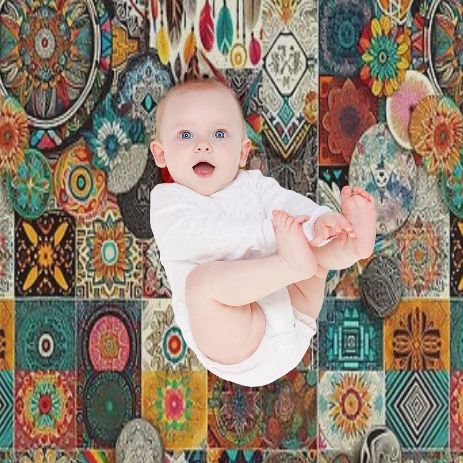 Fabric Pattern Multi-functional Throw Blanket