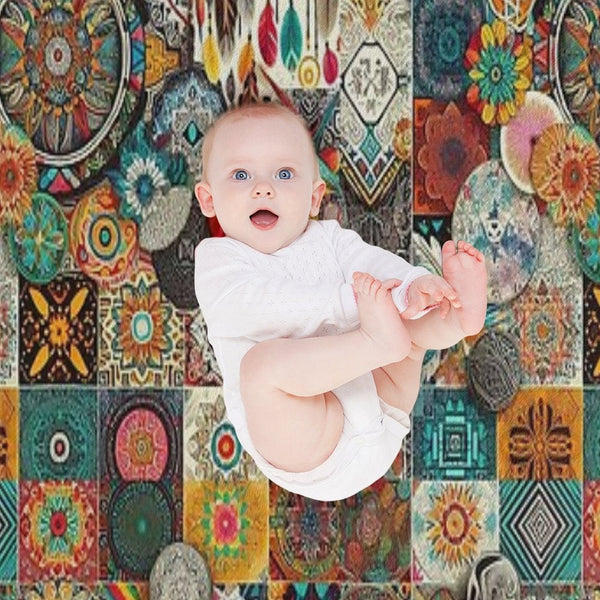 Fabric Pattern Multi-functional Throw Blanket
