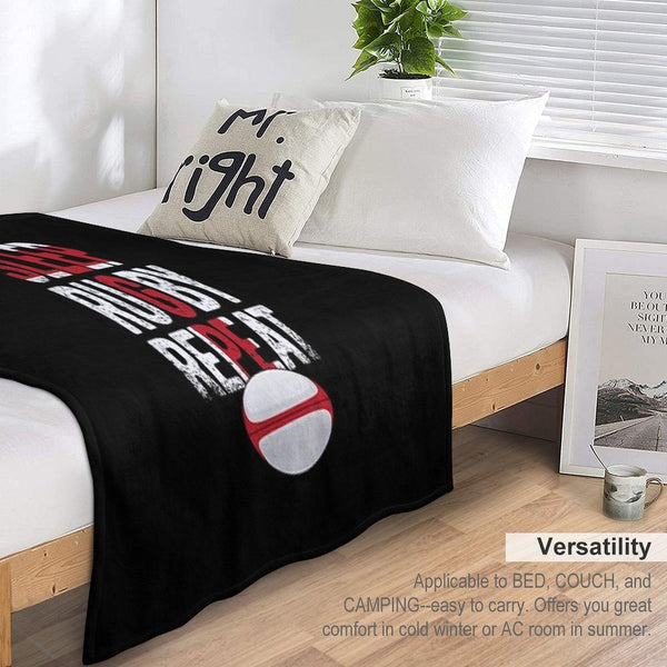 Eat Sleep Rugby Repeat England Rugby Throw Blanket