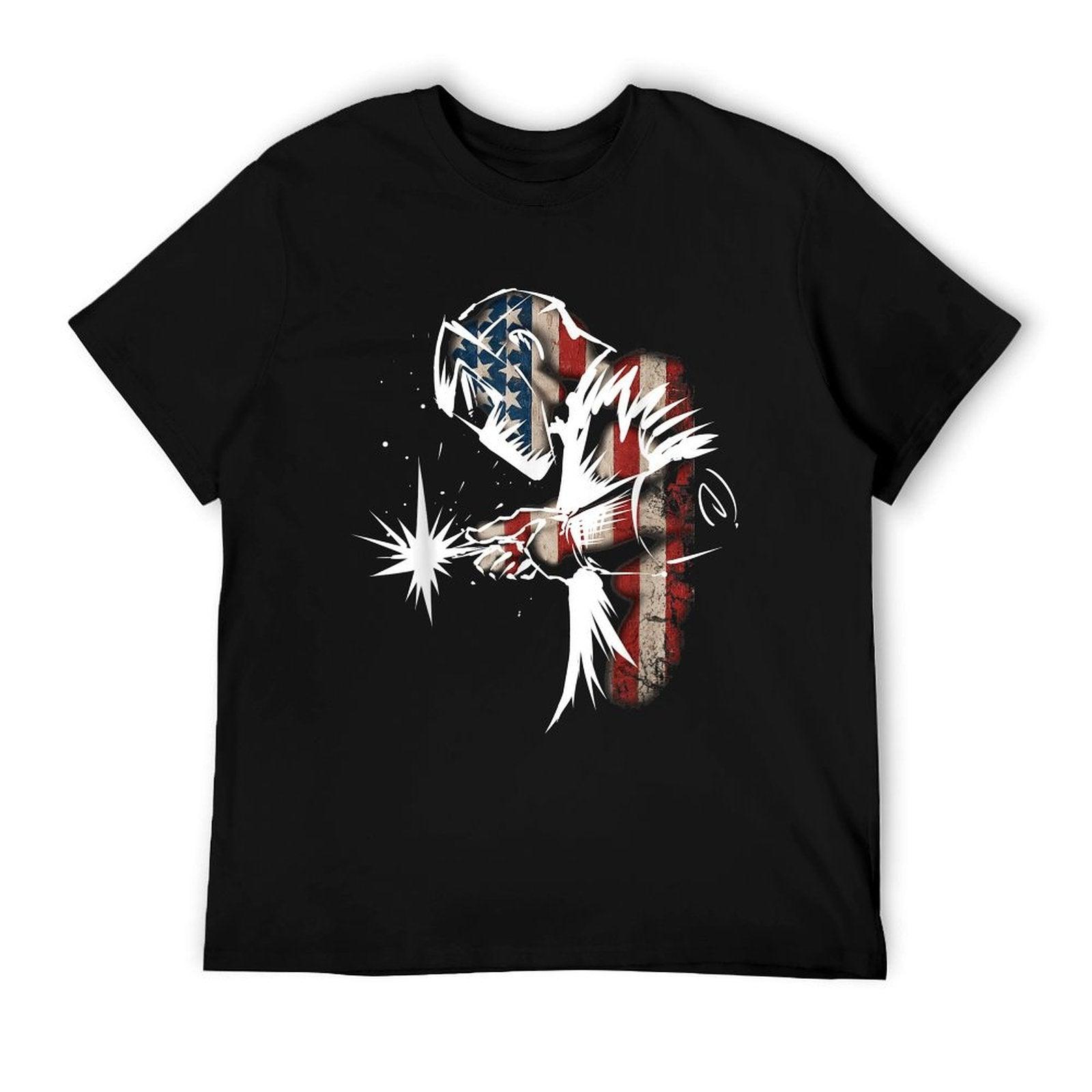 Welder American Flag USA Patriotic Welder Gift T-Shirt