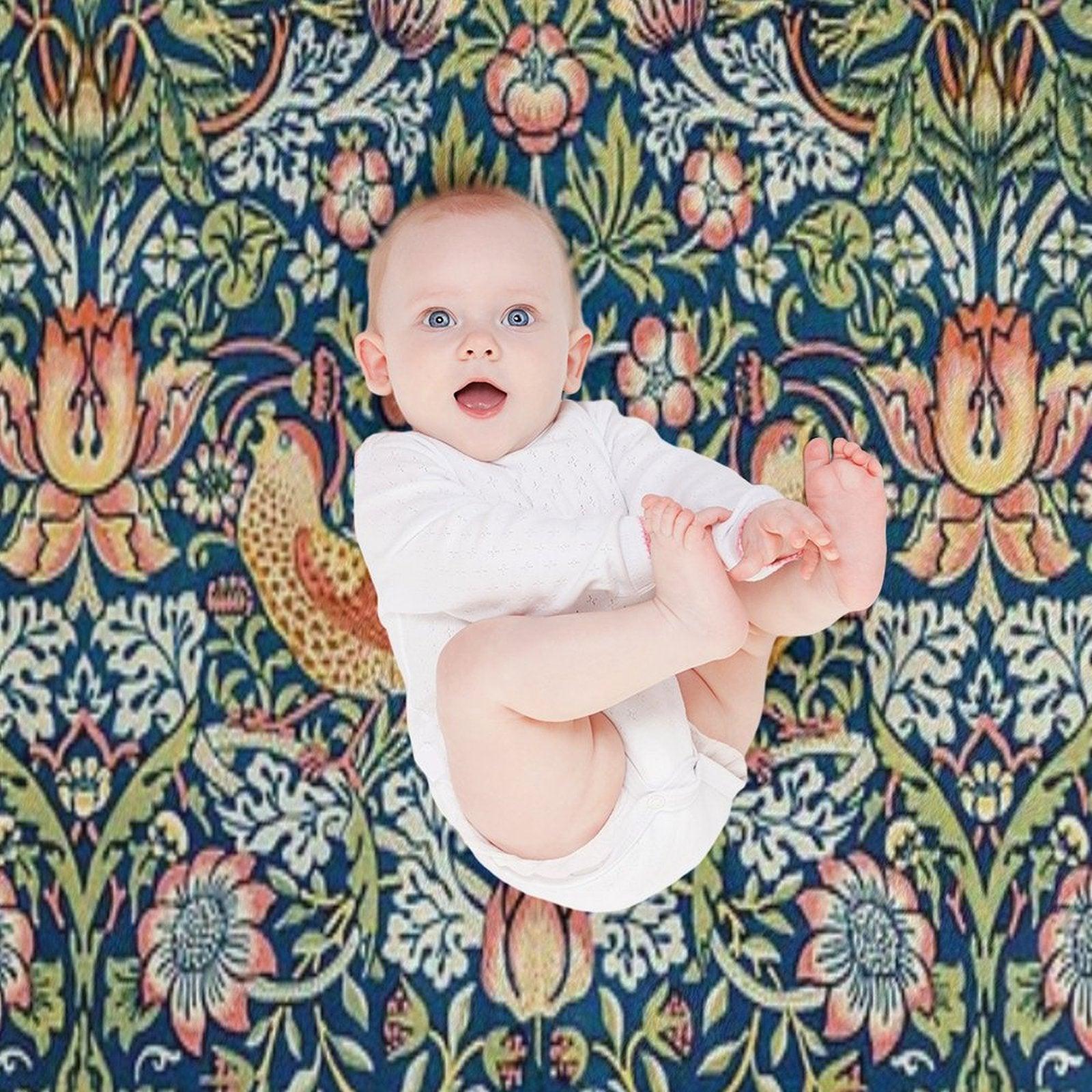 Strawberry Thief Throw Blanket
