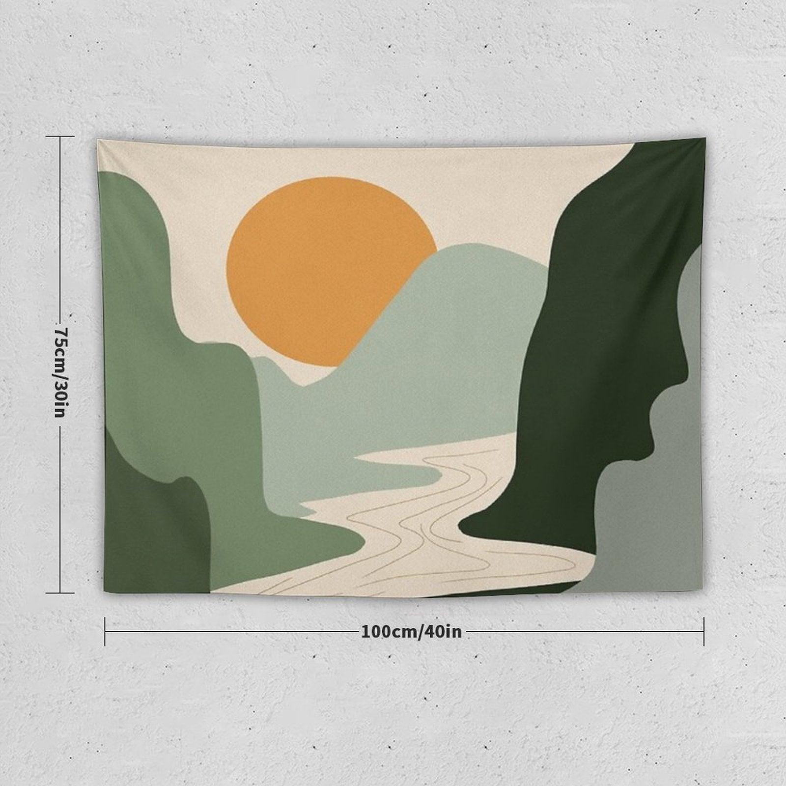 Abstract Sunset Painting 7.2 Tapestry