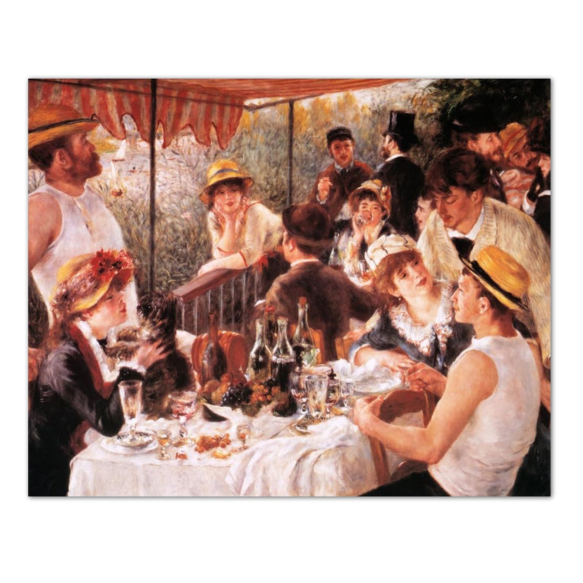 Renoir Art Print – Boating Party Artwork 8x10 Wall Picture, Ready to Frame