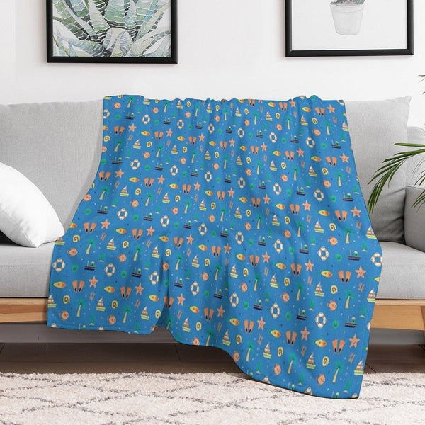 By The Sea Throw Blanket