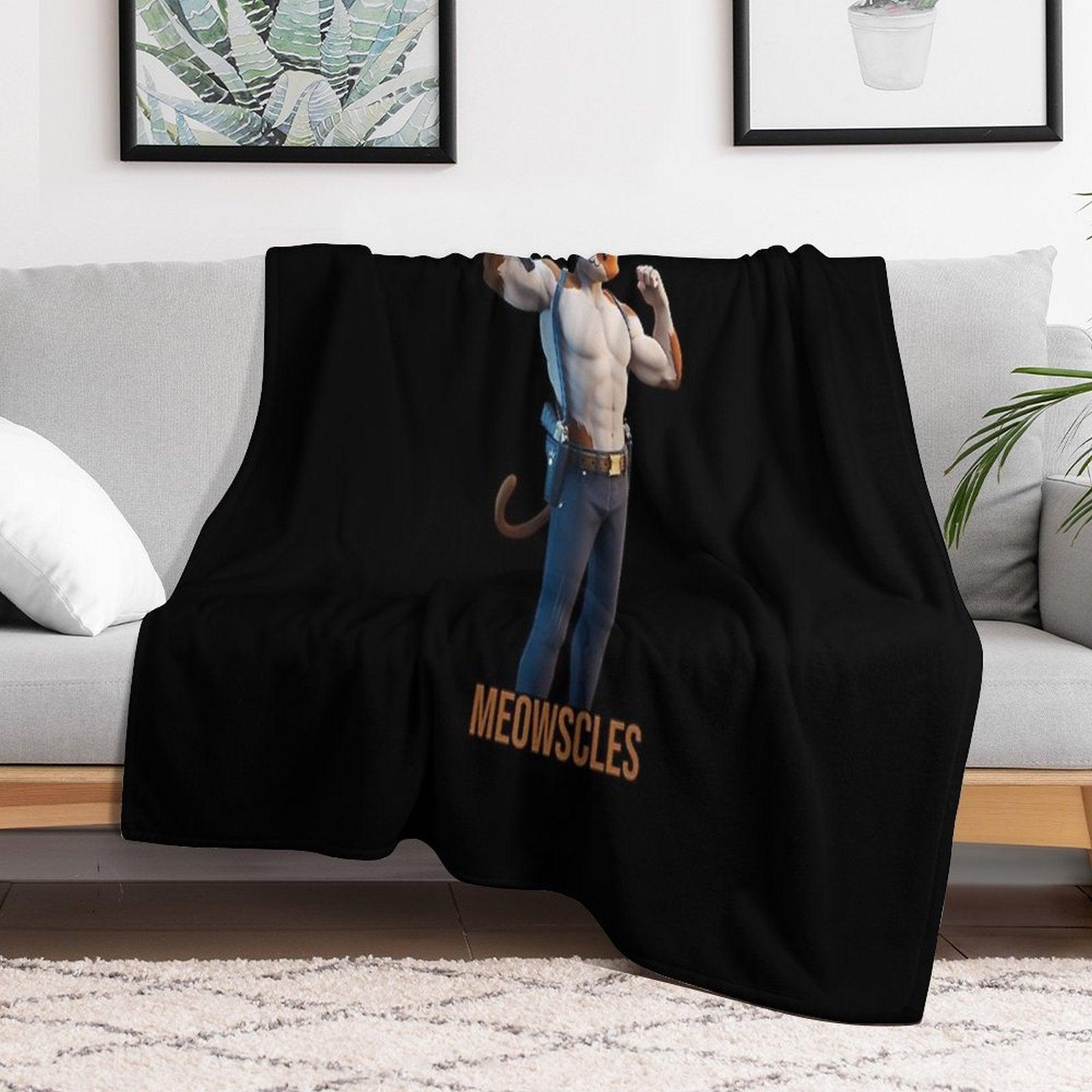 Meowscles Throw Blanket