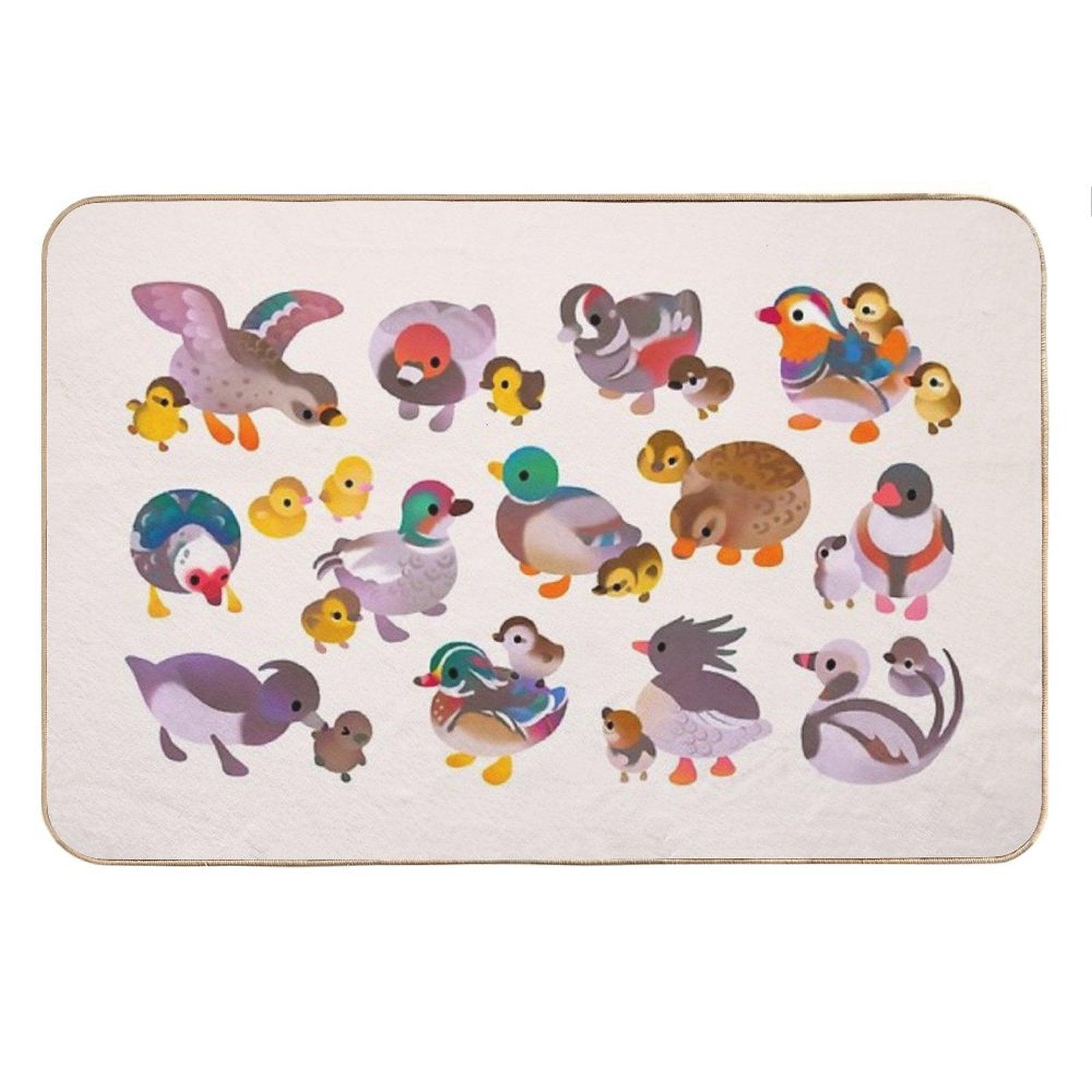 Duck And Duckling Bath Mat