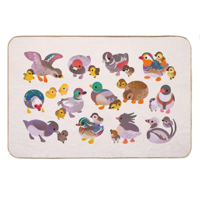 Duck And Duckling Bath Mat