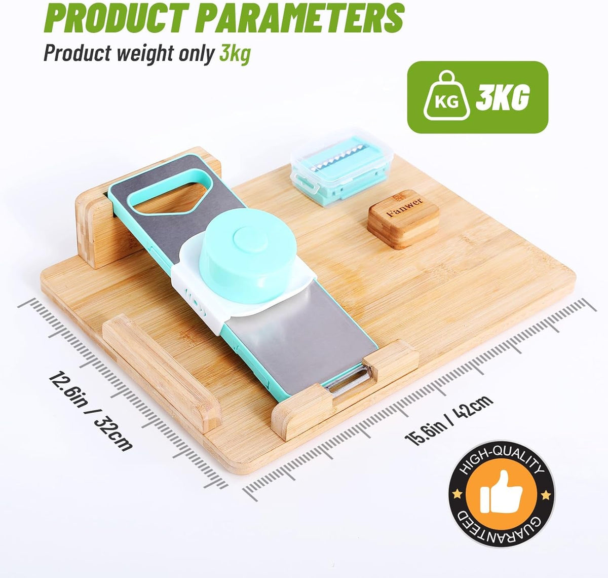 Adaptive One-Handed Cutting Board with Spikes & Bread Stops
