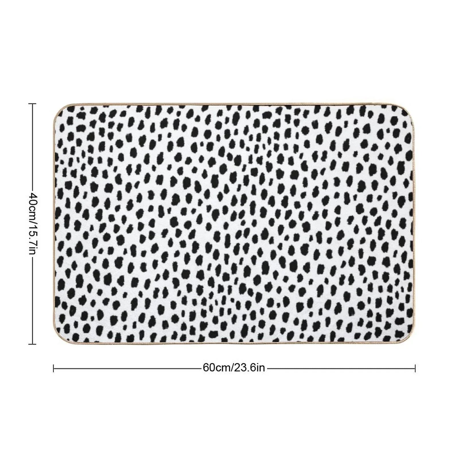 Dalmatian Spots (blackwhite) Bath Mat