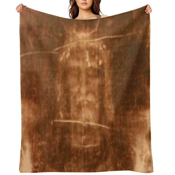 Shroud of Turin, Jesus Christ Machine-washable Throw Blanket