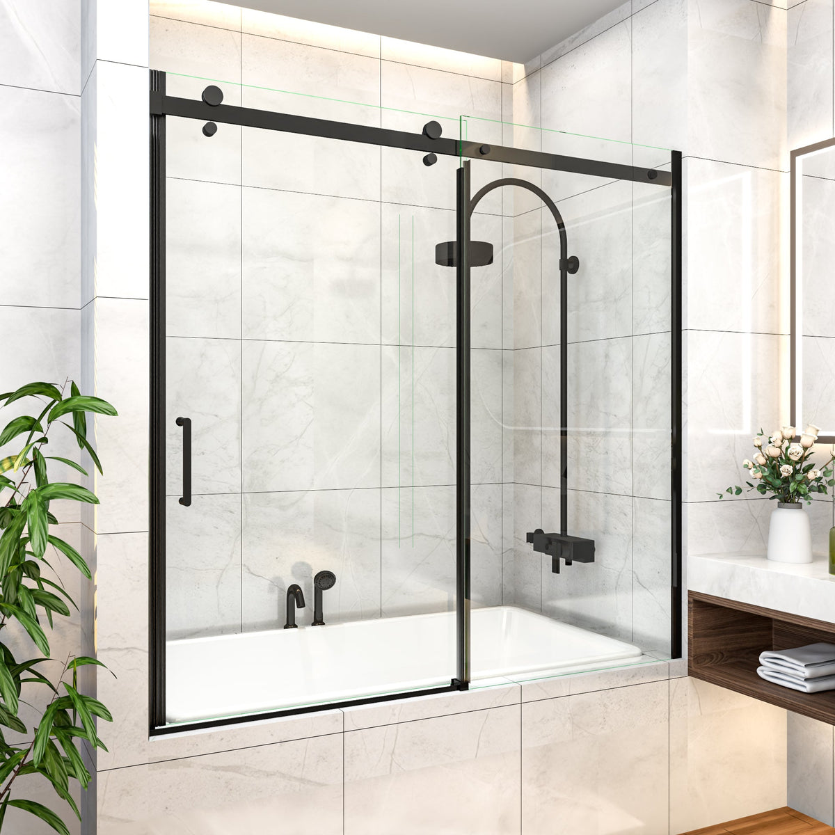 Mod Semi-Frameless Sliding Bathtub Door