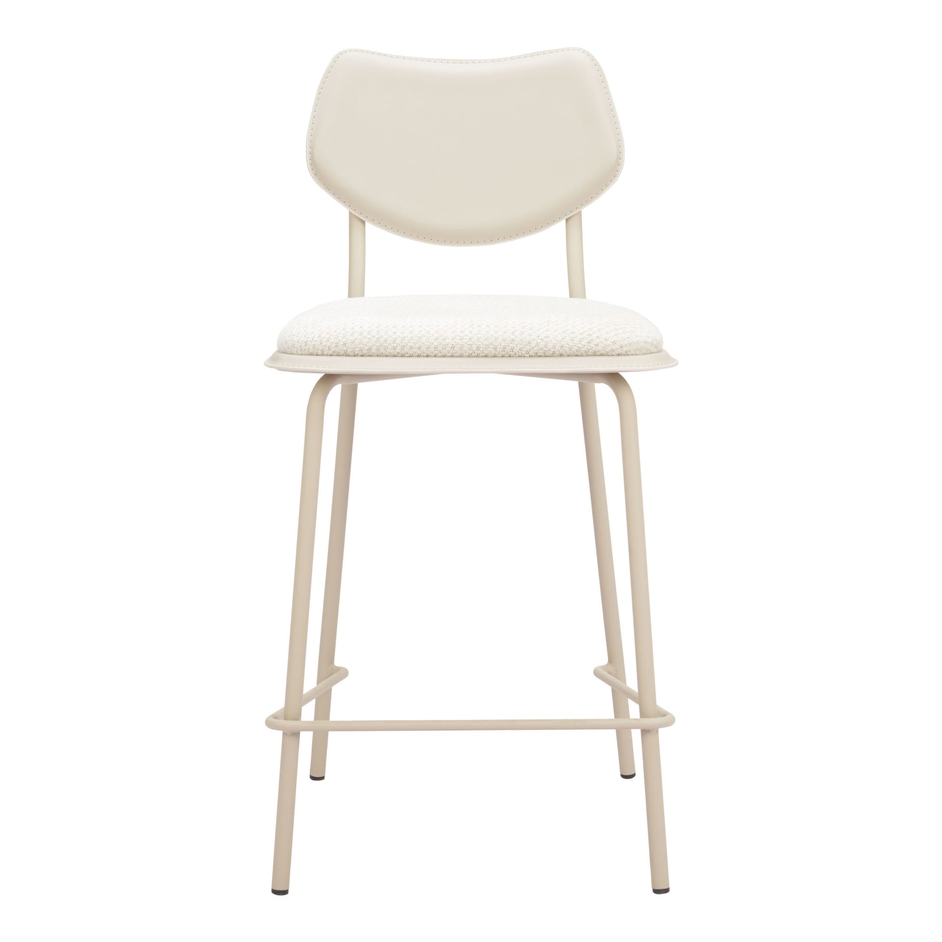 Zeal Counter Stool (Set of 4) Light Gray & Beige