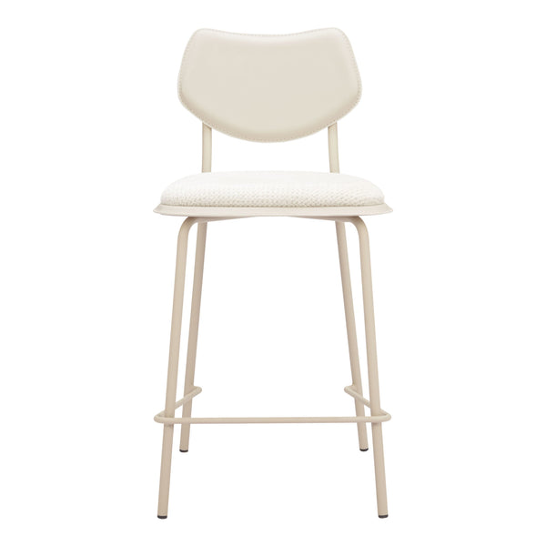 Zeal Counter Stool (Set of 4) Light Gray & Beige