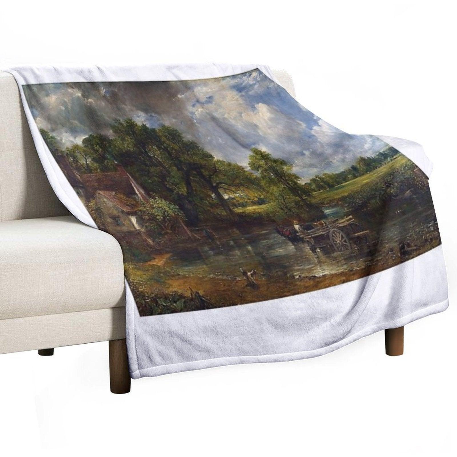 John Constable - The Hay Wain Throw Blanket