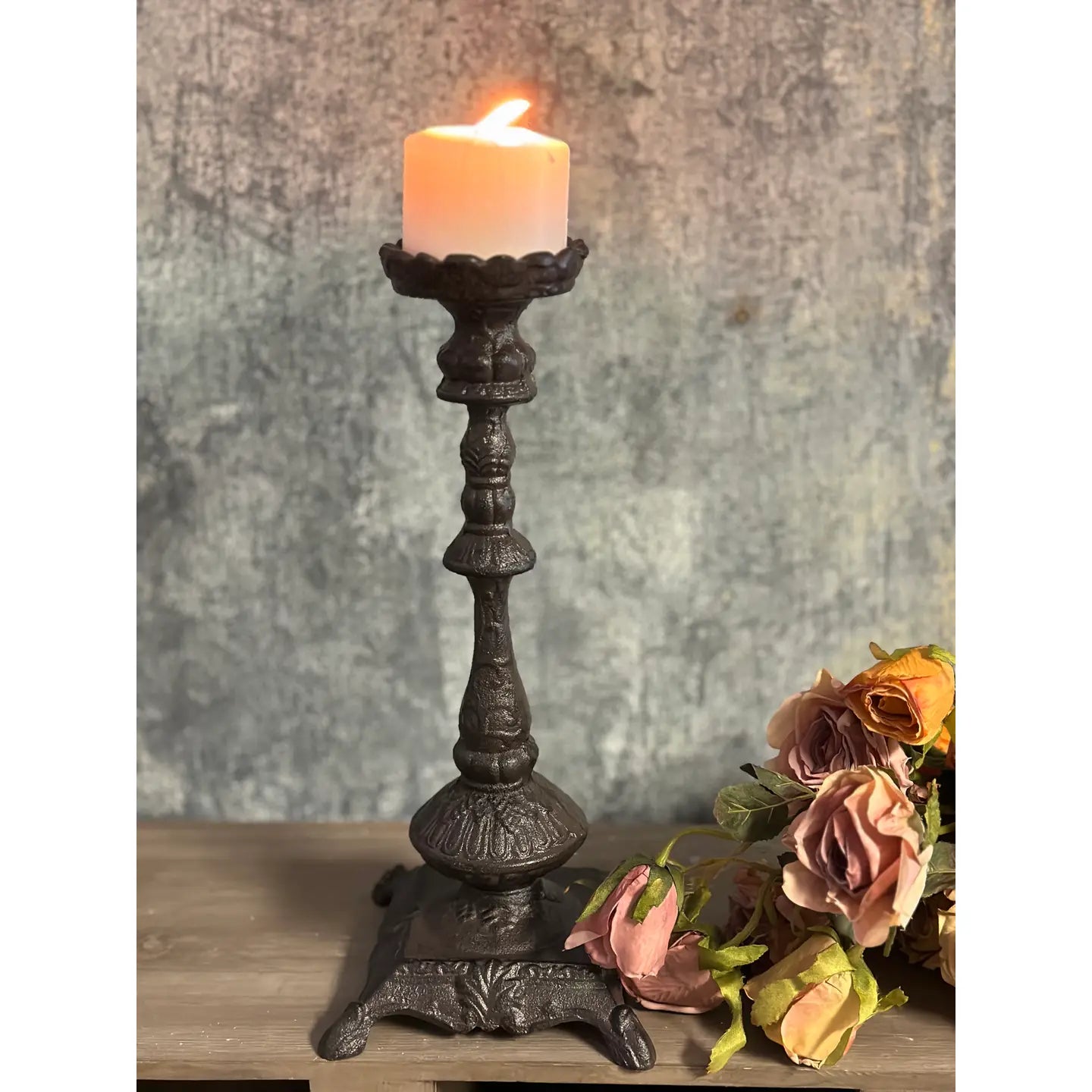 Cast Iron Candle Holder