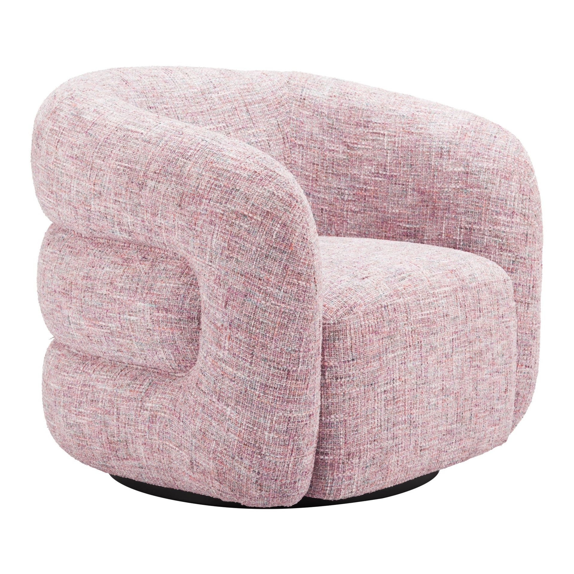 Refine Swivel Chair Pink Tweed