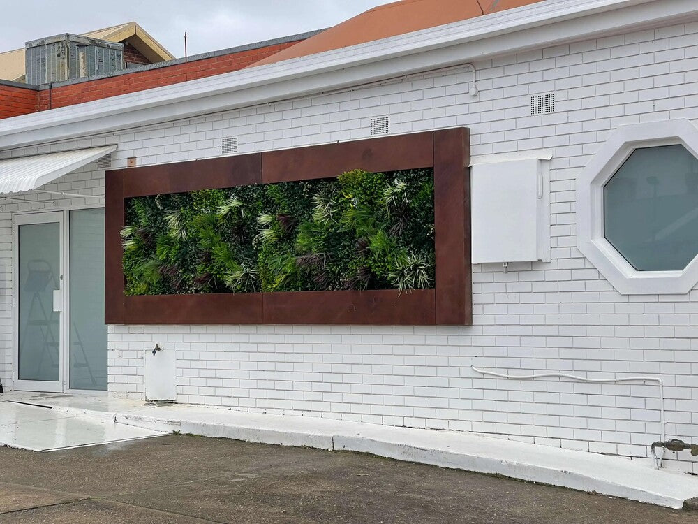 Evergreen Triptych Artificial Vertical Garden Green Wall Panel Set of 3 33 SQ FT – UV Resistant – Commercial Grade