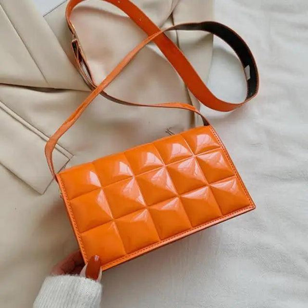 Fabulous Luxury Shoulder Bag Shiny Pu Leather Crossbody Bags For Women Small Flap Handbag Designer Female Messenger Bags