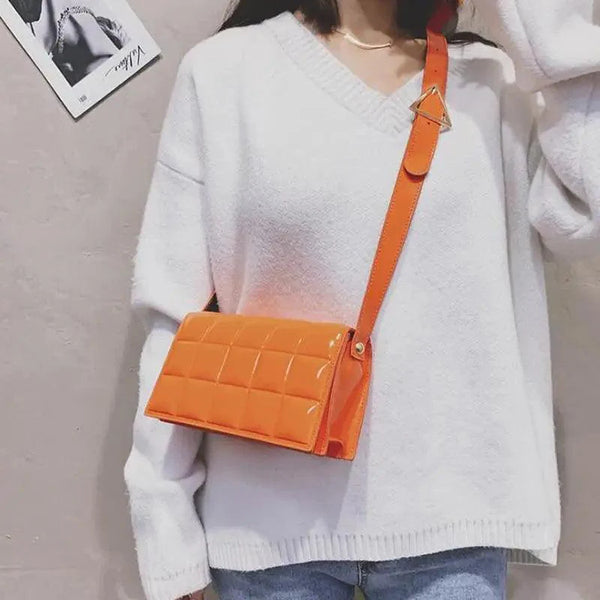 Fabulous Luxury Shoulder Bag Shiny Pu Leather Crossbody Bags For Women Small Flap Handbag Designer Female Messenger Bags