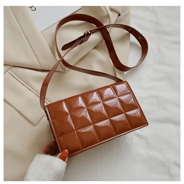 Fabulous Luxury Shoulder Bag Shiny Pu Leather Crossbody Bags For Women Small Flap Handbag Designer Female Messenger Bags