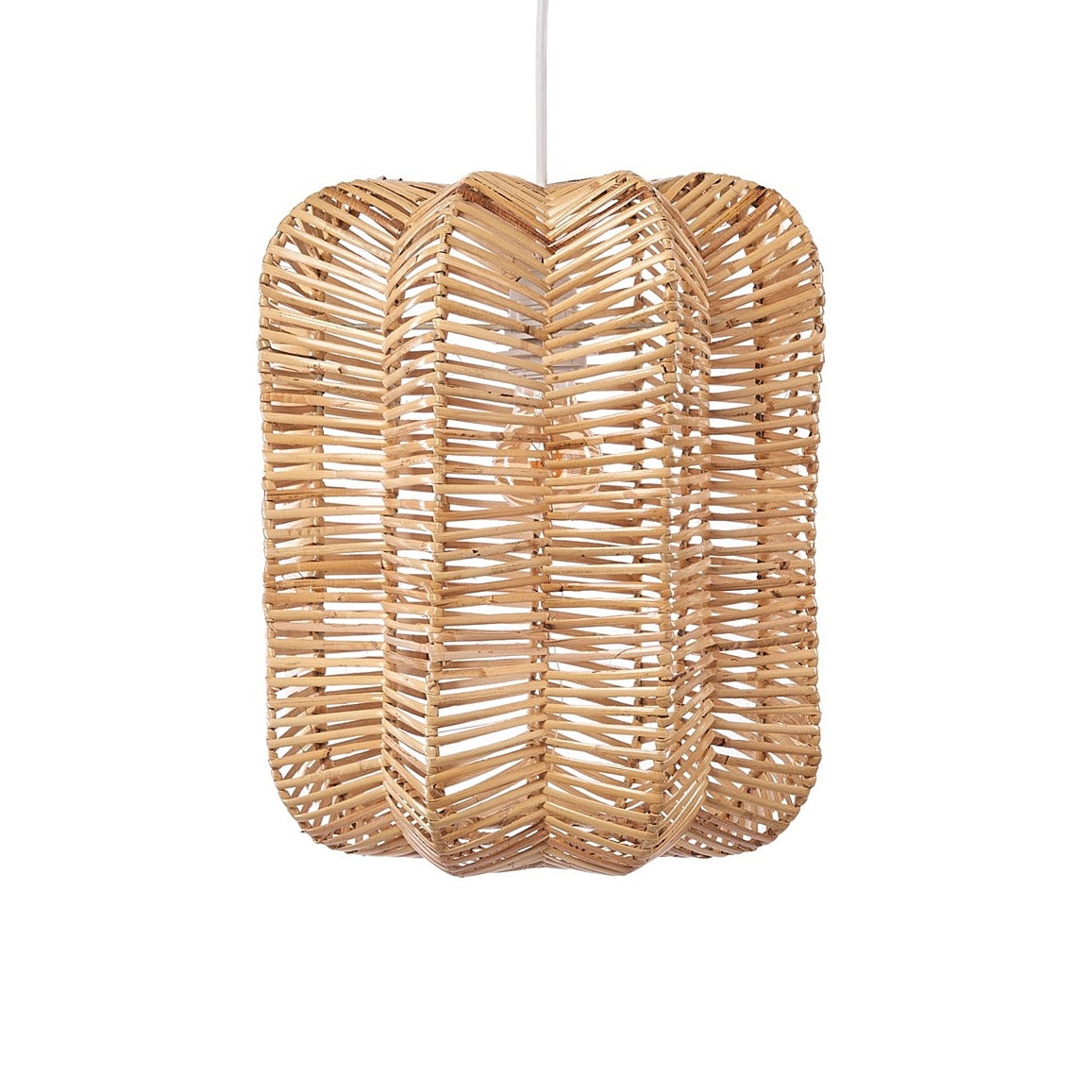 Prism Rattan Pendant Hanging Light