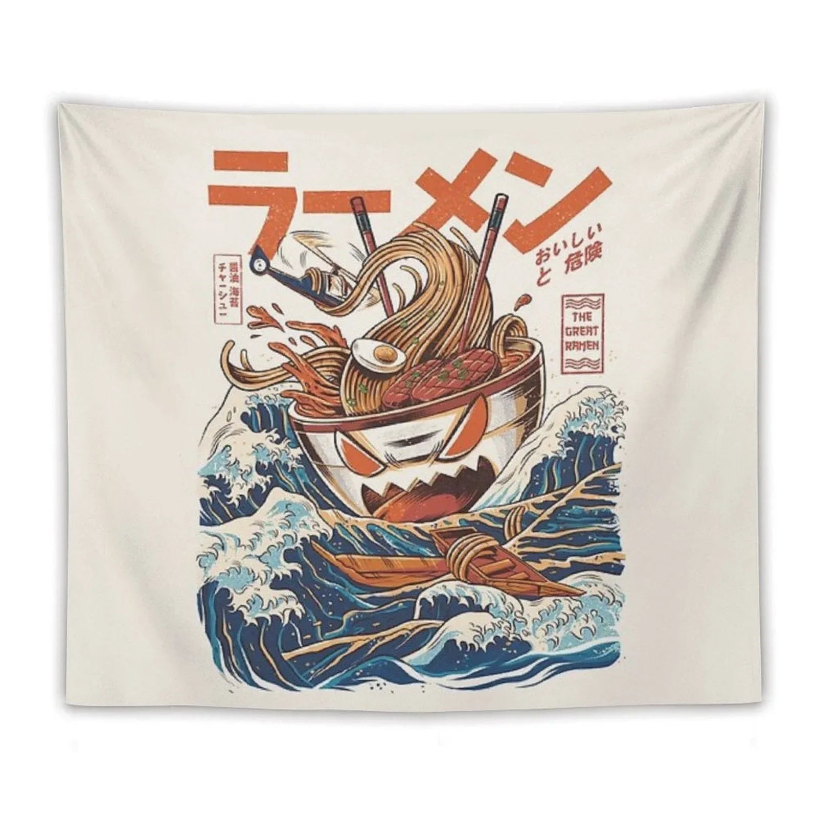 The Great Ramen Off Kanagawa Tapestry