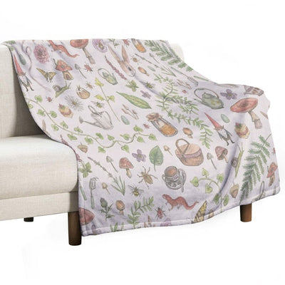 Cottagecore - Faded Pink Easy Care Throw Blanket