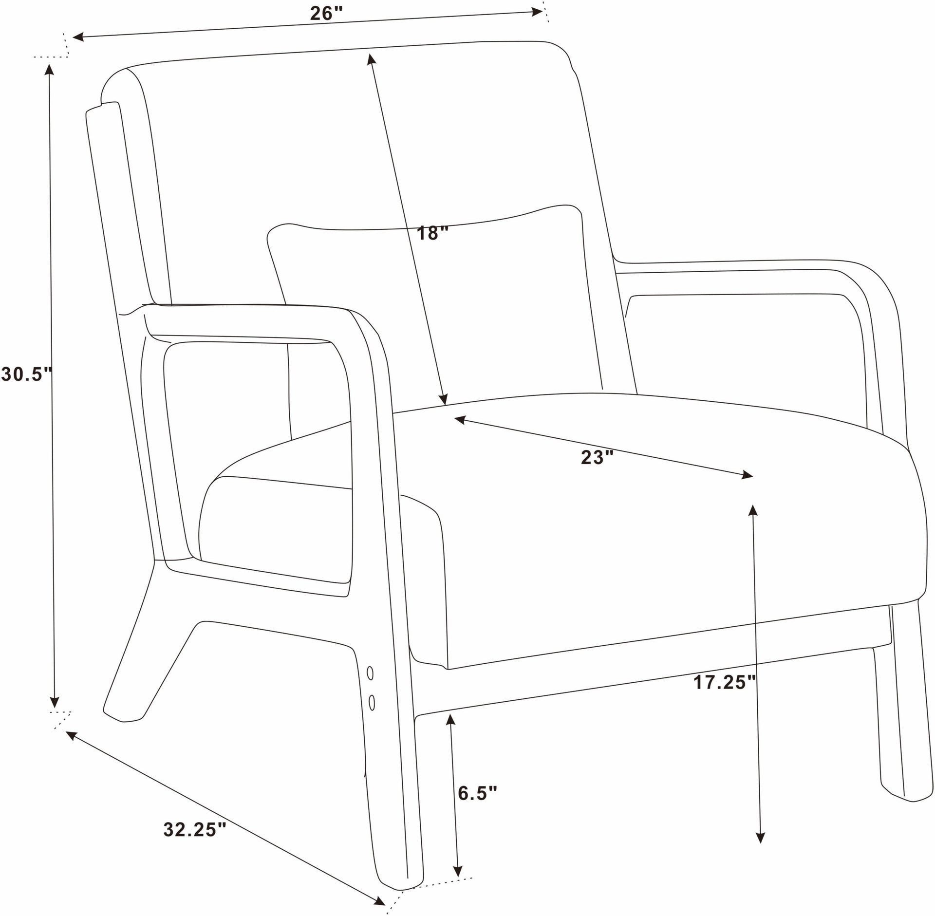 Wooden Lounge Chair Pink