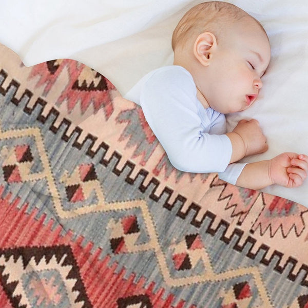 Vintage Anatolian Kilim 1970`s Versatility Throw Blanket