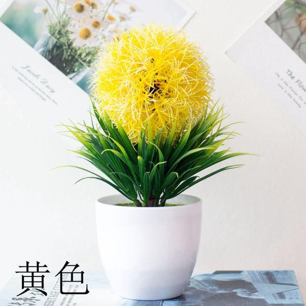 Fake Flowers Potted Ornaments 15x26cm Small Tree Potted Home Hotel Garden Decor Bonsai Artificial Home Decor