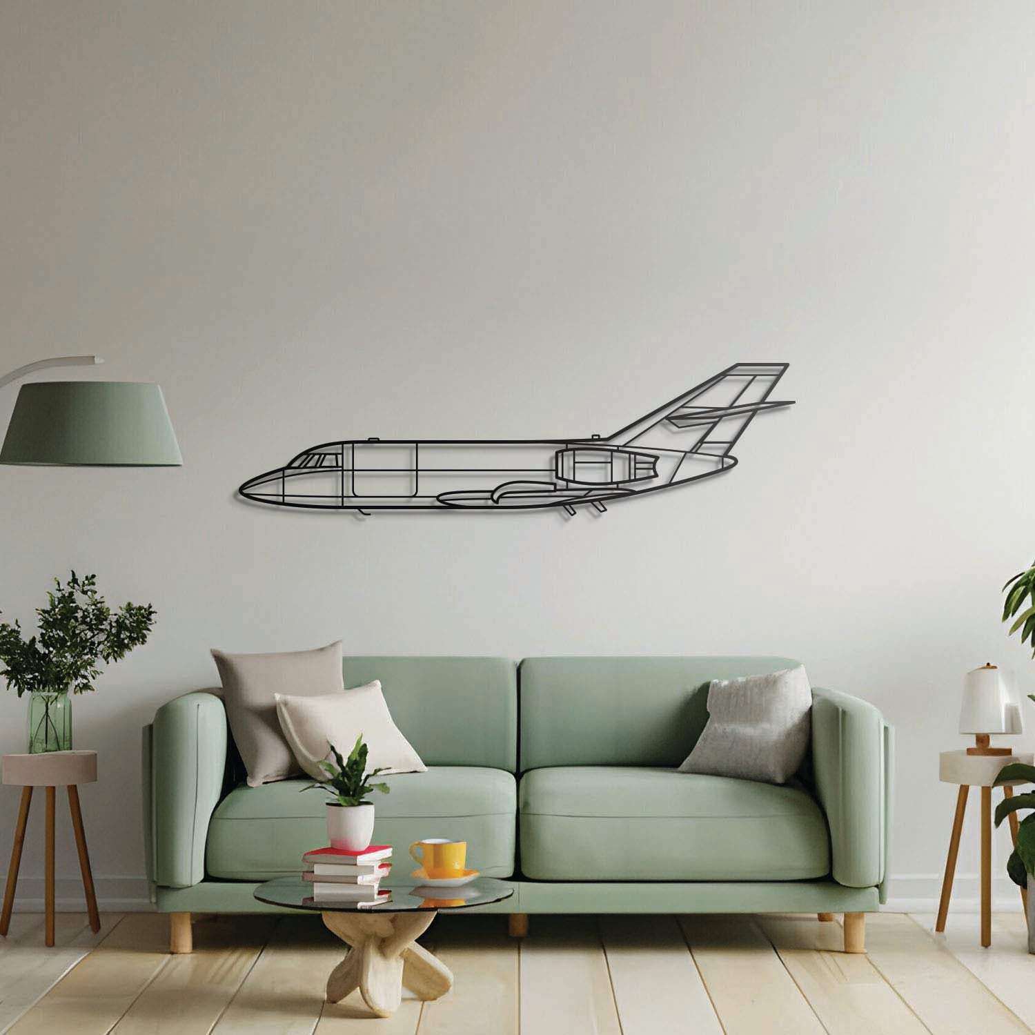 Falcon 20 Metal Aircraft Wall Art - NCP0477