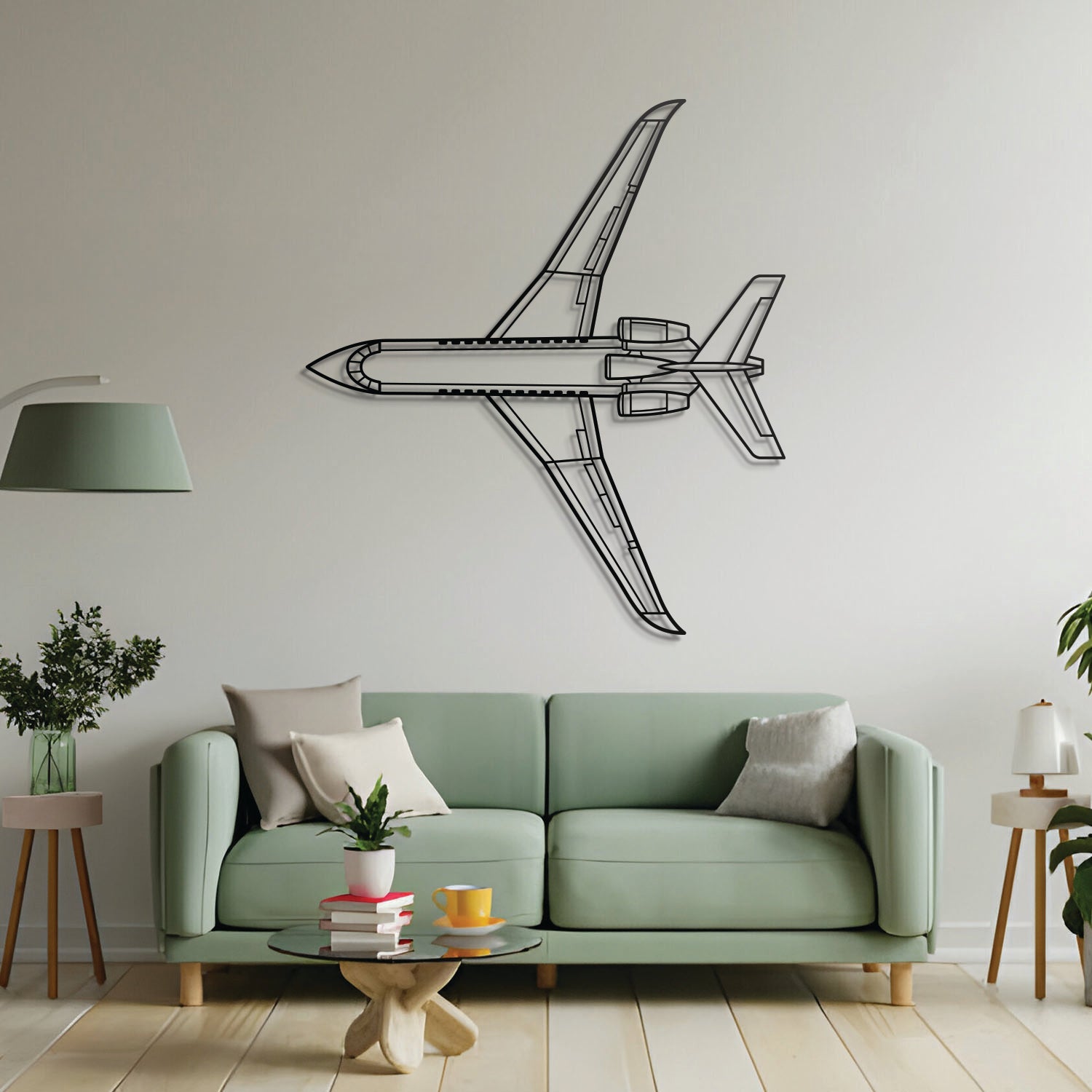 Falcon 900EX Top Metal Aircraft Wall Art - NCP0379