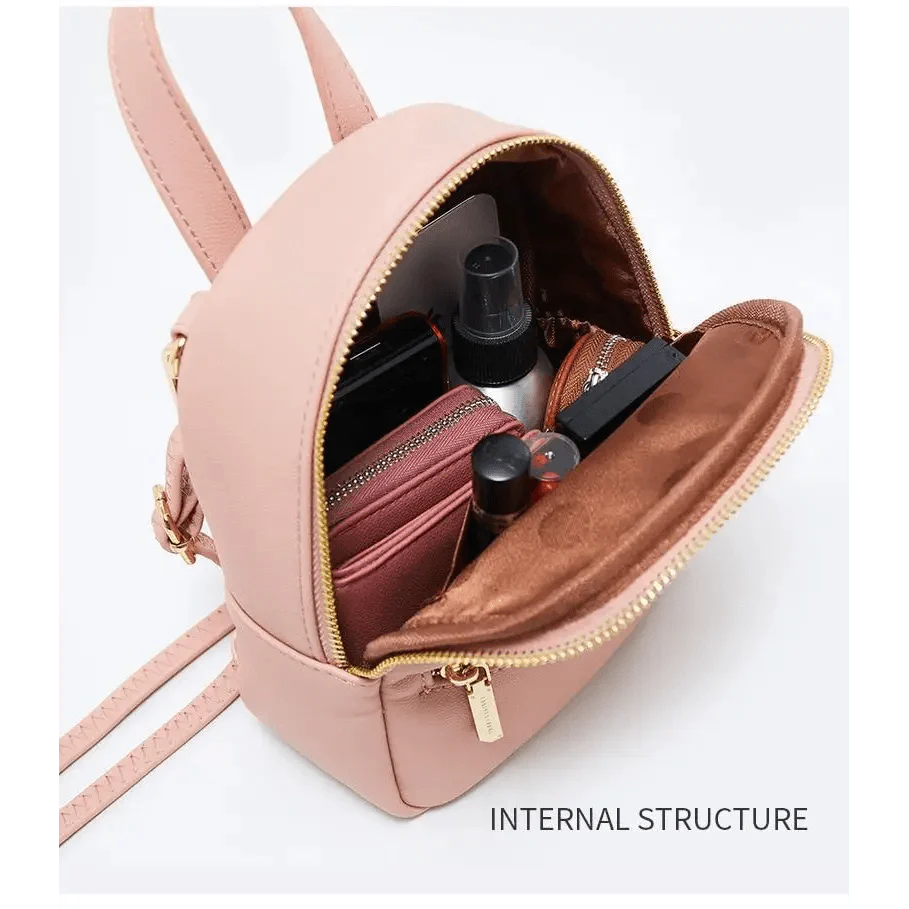 Famous Designer Mini Soft Touch Leather Small Backpack For Female And Girls Fashionable Ladies Bagpack Shoulder Bag