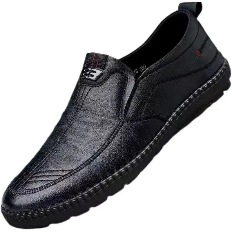 Men's PU Leather Loafers - Breathable Non-Slip Slip-On Casual Driving & Office Shoes