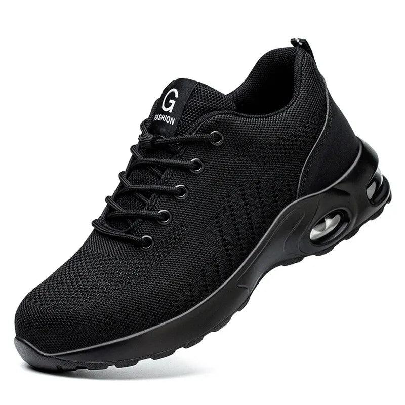 Air Cushion Steel Toe Work Shoes Unisex - Breathable Anti-Puncture Safety Sneakers