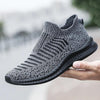 Breathable Men's Lightweight Slip-On Mesh Walking Sneakers - Non-Slip Vulcanized Sole