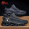 Lightweight Breathable Running Sneakers - Black Casual Jogging Shoes for Men & Women, Shock-Absorption Outdoor Trainers
